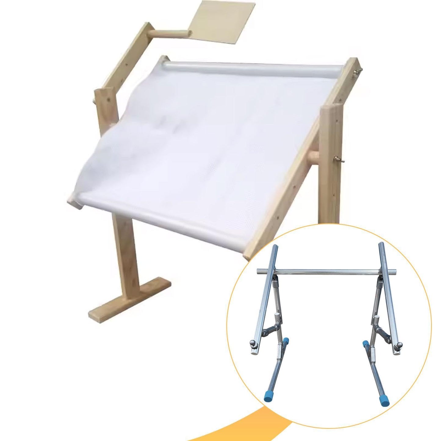 Hisxrcal Embroidery Frame Stand, Practical, Professional, Adjustable Floor Stand Made of Aluminum Alloy, 1 Bar