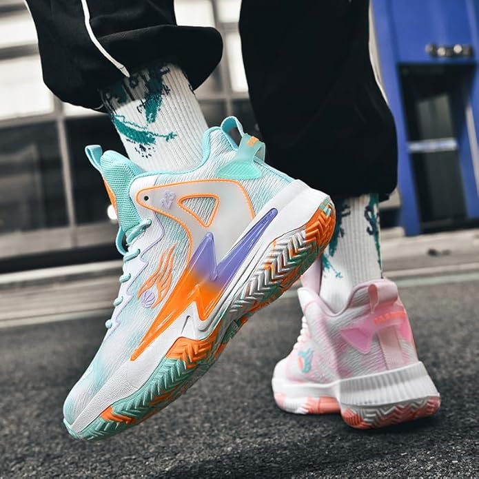 Basketball Shoes for Womens and Mens, Breathable Non Slip Outdoor Casual Unisex-Adult Fashion Sneakers