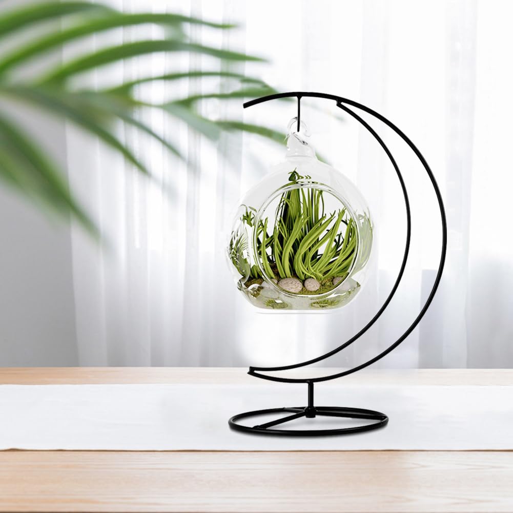 CXLE 2Pack Ornament Display Stand, 10 Inch Metal Ornament Hanger Stand for Hanging Glass Globe, Christmas Ornament, Air Plant Terrarium, Witch Ball, Home Office Wedding Decoration