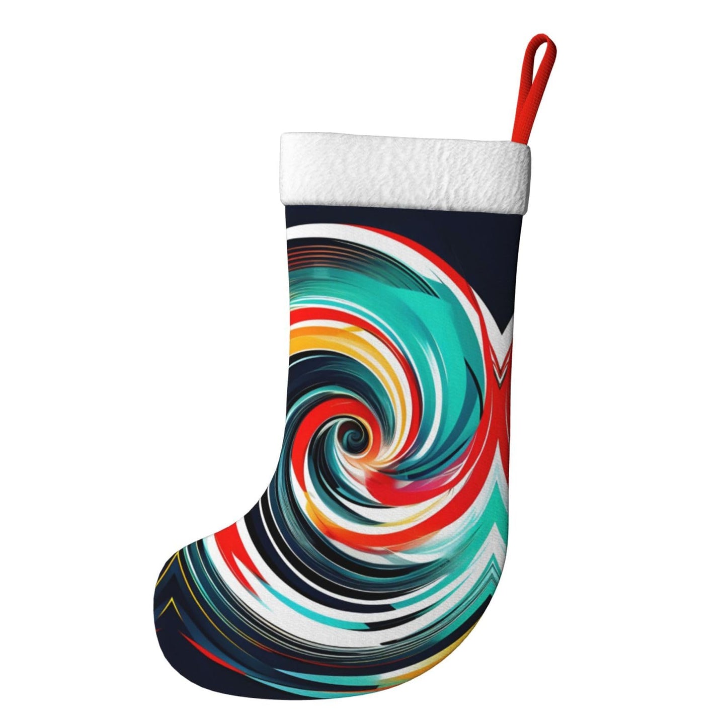 UUIKLPOL Abstract Circle Swirl Print Holiday Decorative Socks,Classic Christmas Stockings Festive Ornaments,Joyful Season Socks