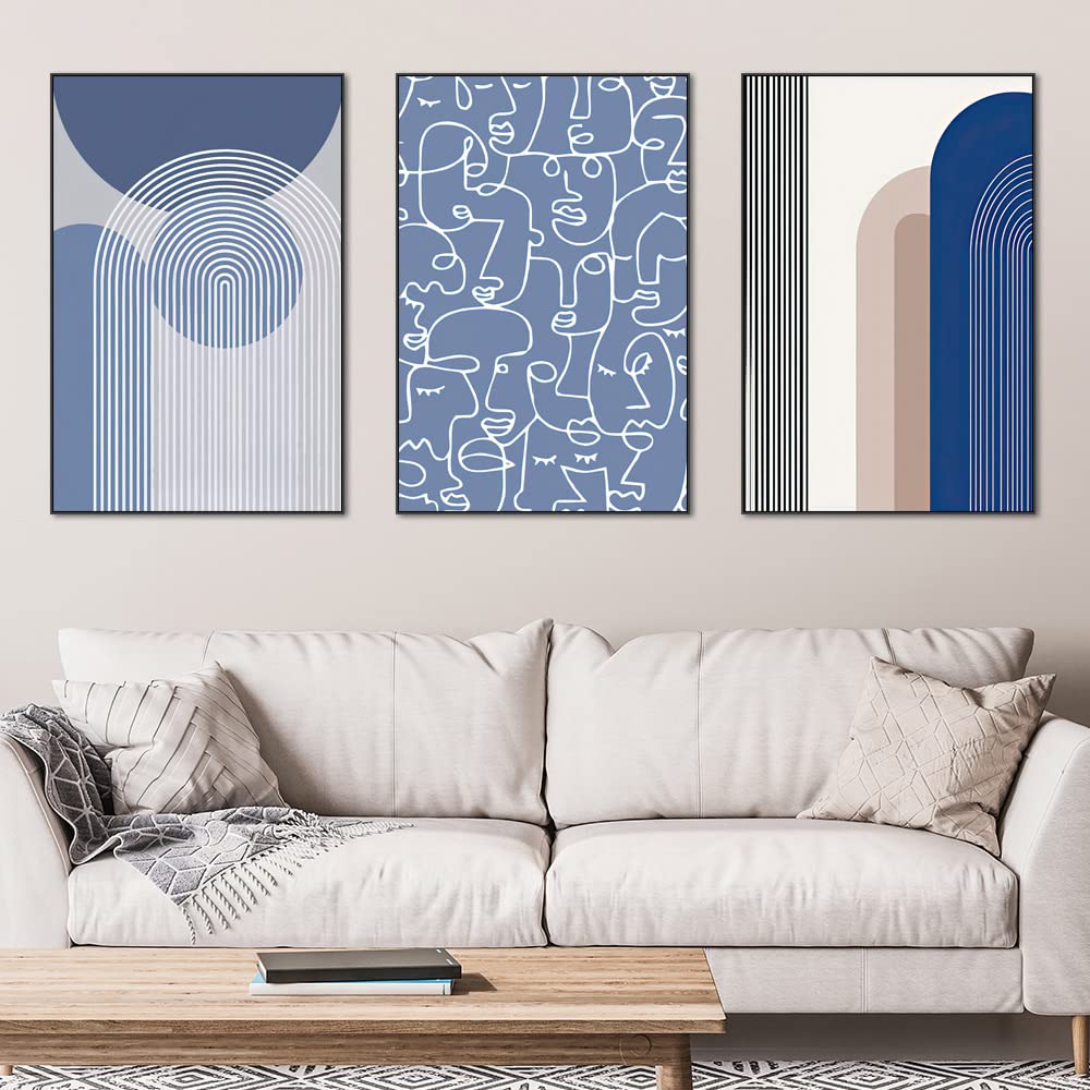 Wall Art, Framed Wall Art Set, Boho Oil Painting Photo Modern Posters Prints Ready to Decorate Hanging Living Room Bedroom Bathroom Office Home Wall Decor (Boho wall art, 16" X 24" X 3 pieces)