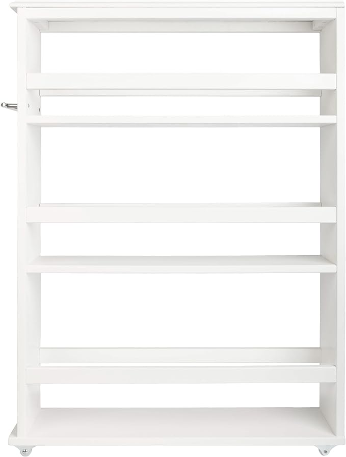 Lavish Home 3-Tier Slim Rolling Storage Cart - 25” x 5.7” Narrow Rolling Cart with Handle and Wheels for Bathroom, Laundry Room, and Kitchen Organization - Pull-Out Home Organizers (White)
