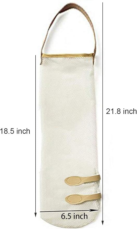 Ahyuan Hanging Mesh Storage Bags 5 Pack Onion Garlic Potatoes Net Mesh Bag Long and Large Reusable Net Produce Bags for Fruit Veggies Garbage Bag for Home RV Camper