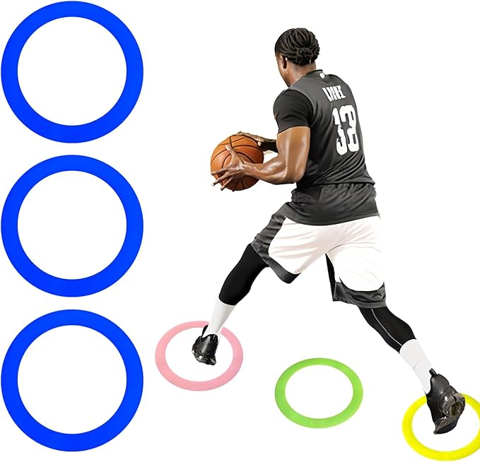 Colorful Anti Slip Safety Agile Ring Speed Ring 3 PCs Speed and Agility Training Equipment Basketball Training Equipment Sports Agility Training Skill Improvement Equipment