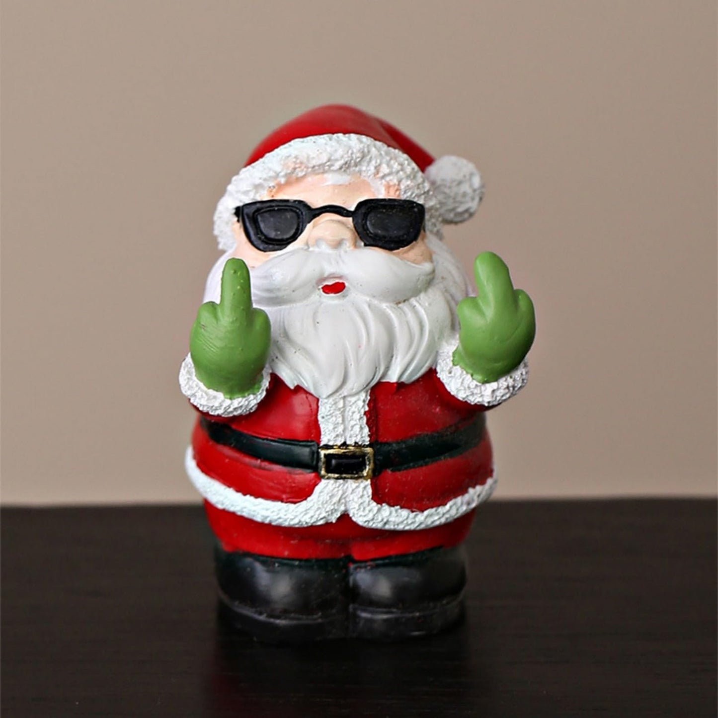 Daisylily Funny Santa Snowman Statue Figurine Christmas Decor, Naughty Xmas New Year's Gifts for Desk Shelf Ornaments - Santa