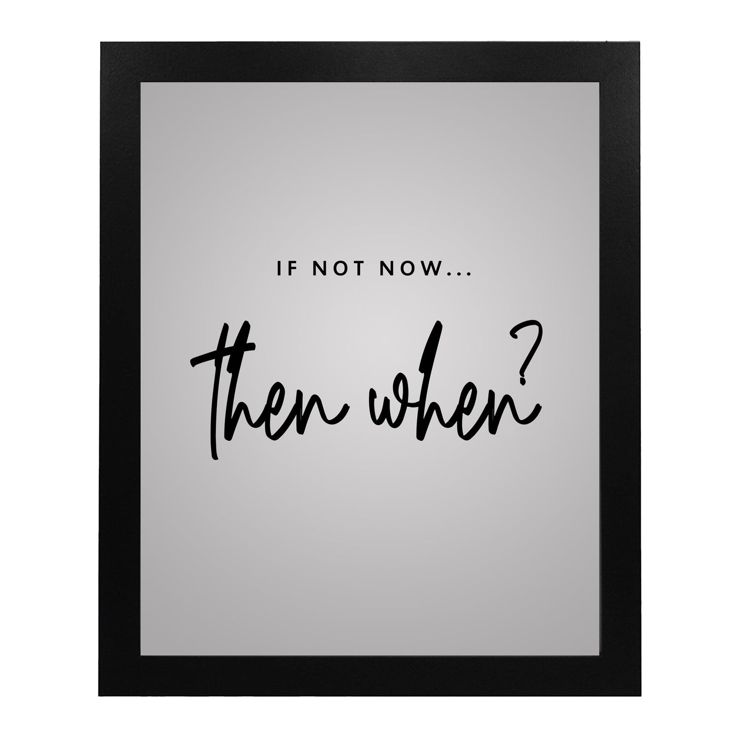 If Not Now- Inspirational Wall Art Print- This Modern Typography Motivational Wall Decor Print Makes Ideal Wall Art For Living Room, Classroom, Girls Bedroom & Inspirational Gift, Unframed - 8x10”