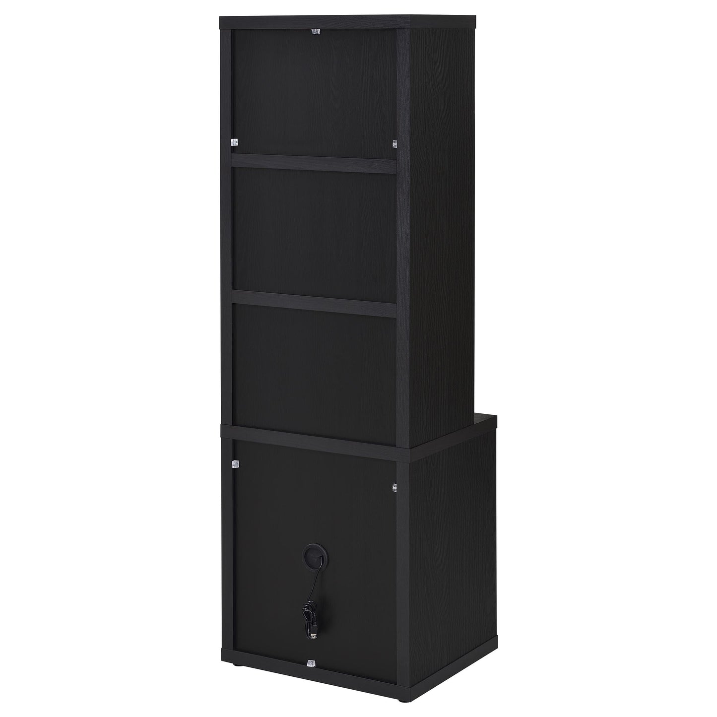 Coaster Home Furnishings Westpark 3-Shelf Bookcase USB and Lockable Drawer Black
