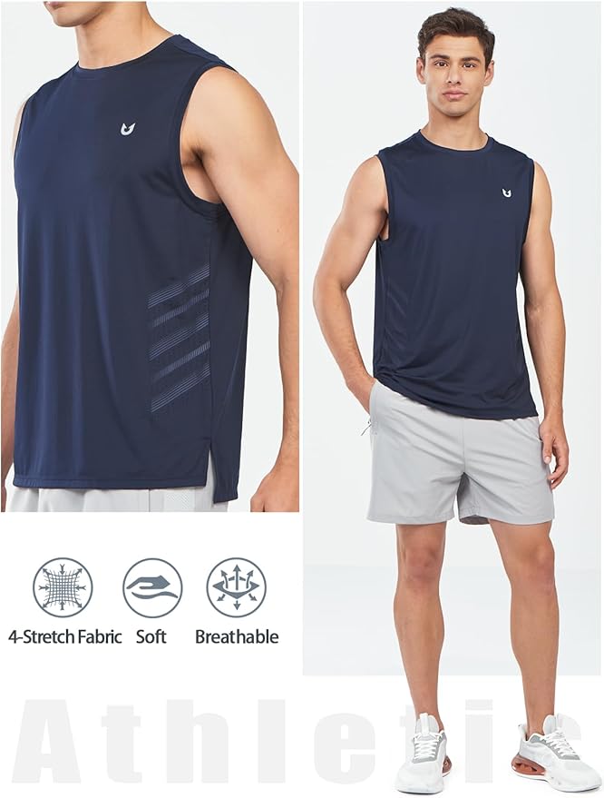 NORTHYARD Men's Athletic Workout Tank Top Running Gym Sleeveless Shirts Quick Dry Lightweight Training Sport Muscle Tank
