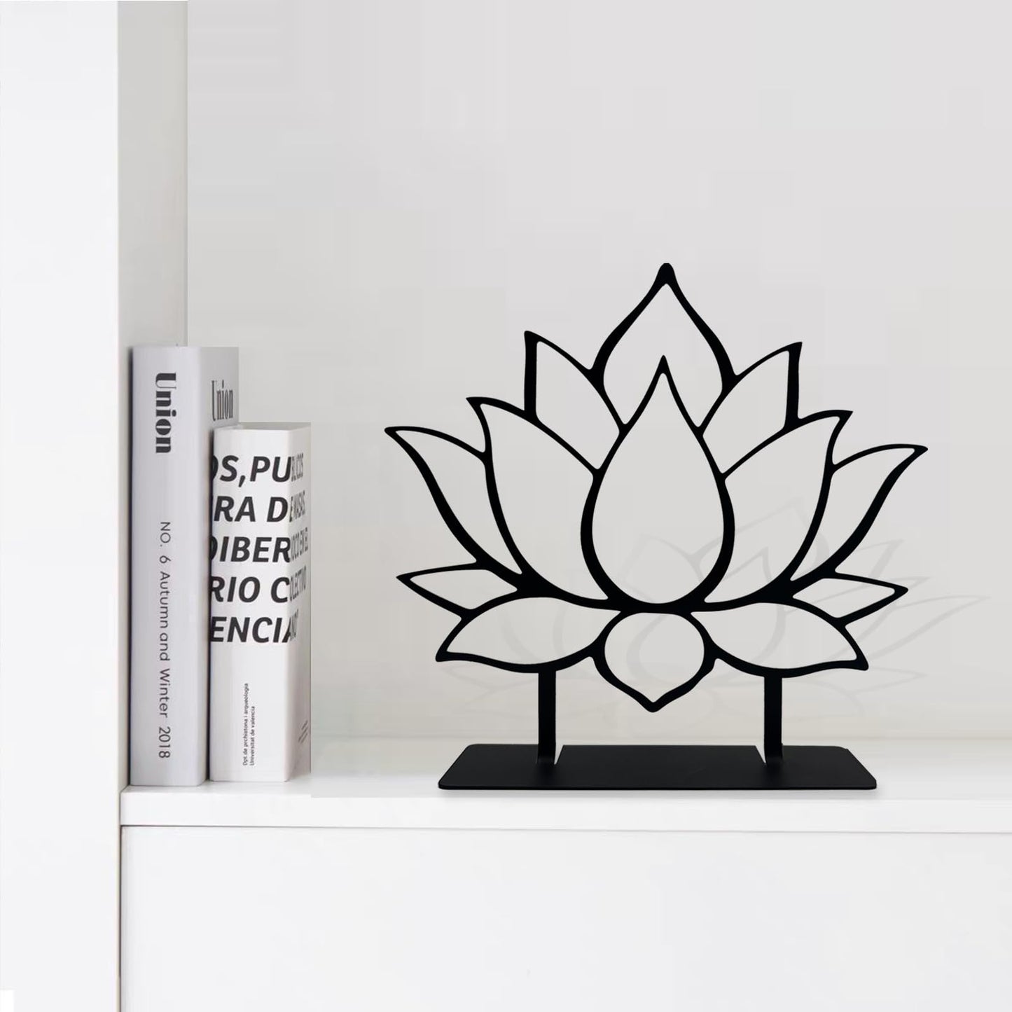 DASIMAT Metal Lotus Flower Tabletop Decor, Lotus Abstract Table Decor, Meditation Accessories, Zen Flower Art, Flower Center Pieces Decoration for Table, Spiritual Gifts