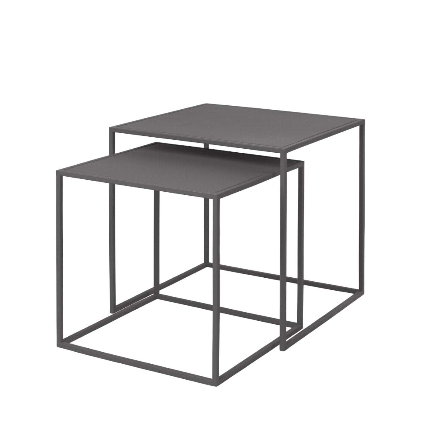 Blomus FERA Set of 2 Nesting Tables - Steel Grey - Powder Coated Steel