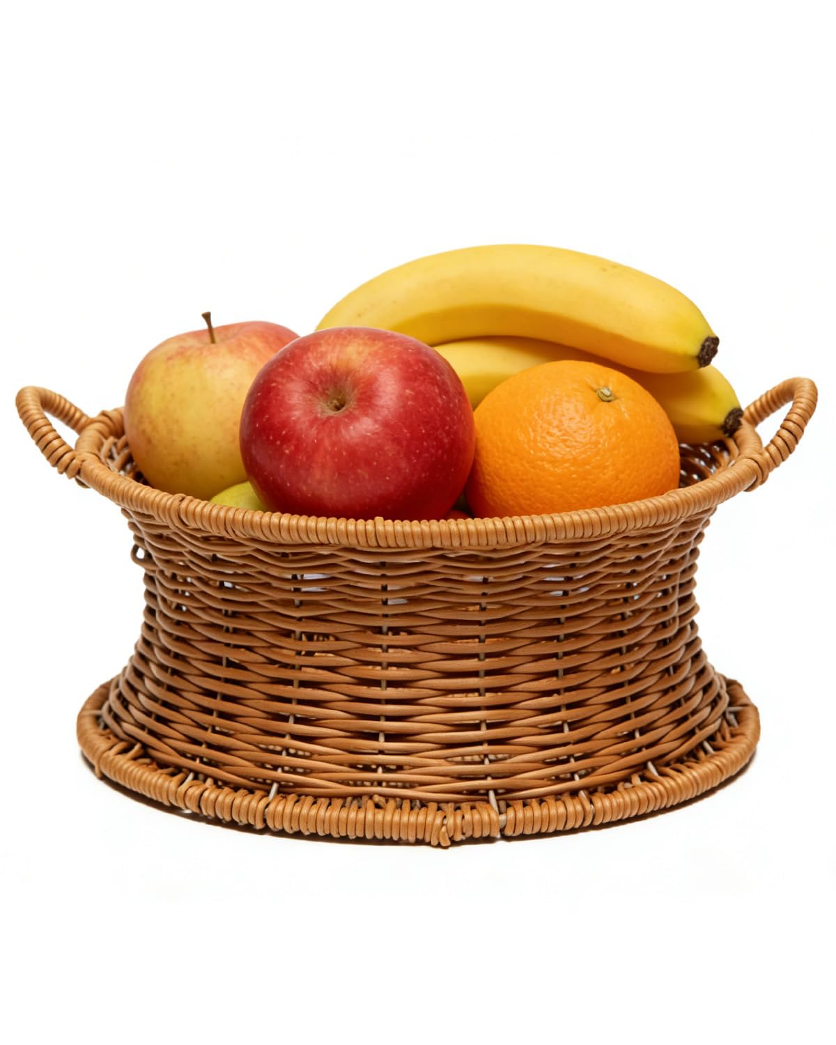 Poly Wicker Bread Basket, Imitation Rattan Woven Bread Baskets With Handle Hand Woven Food Serving Trays, Plastic Wicker Fruit Baskets For Home, Kitchen, Restaurant, Display (8.1 x 3.7 inches)