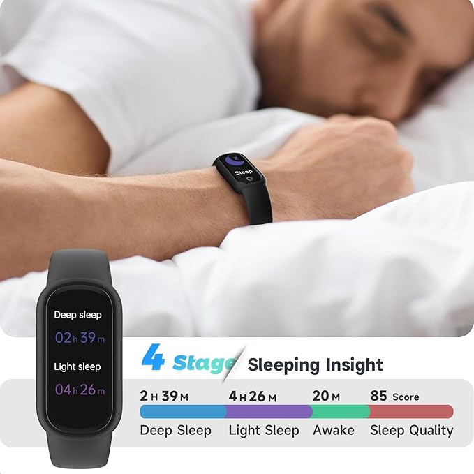 Fitness Tracker Watch with Sleep Tracker/IP68 Waterproof, Activity Tracker with Pedometer Step Counter, Health Watch for Women Men with 14 Sports Compatible Android iOS, Black