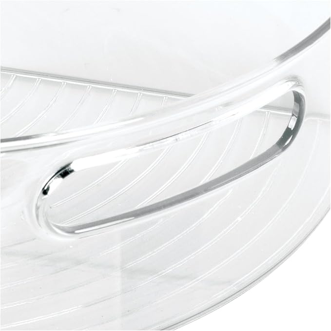 iDesign Plastic Lazy Susan Cabinet Storage Bin, 1/4 Wedge Container for Kitchen, Pantry, Counter, BPA-Free, 12.5 in x 6.75in x 4in Set of 4, Clear
