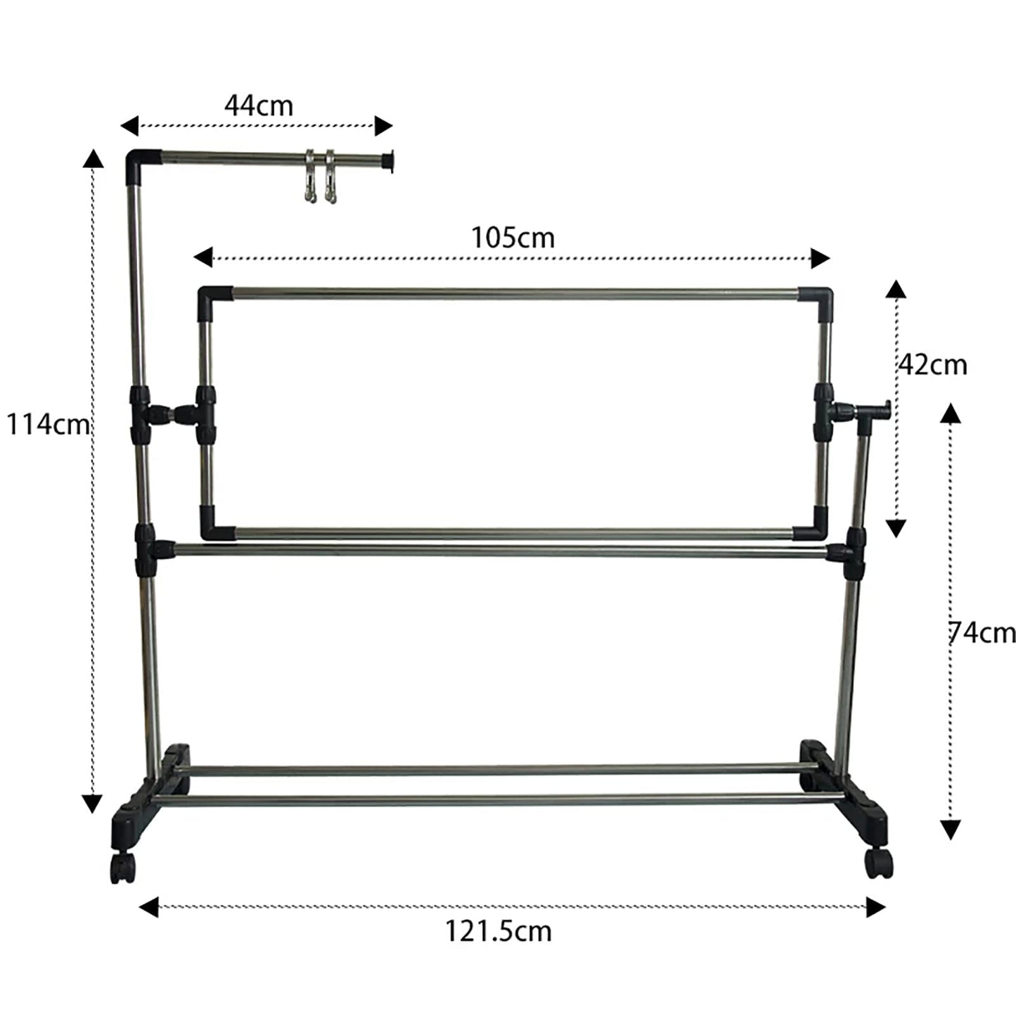 Adjustable Embroidery Stand - Needlework Floor Frame for Cross Stitch Craft, Height Adjustable Lap Table for Art & Sewing Holder, Standing Embroidery Tool for Increa