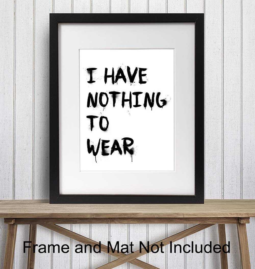 Fashion Art Print Typography - Funny Typography Wall Art Poster - Chic Modern Home Decor for Bedroom, Bathroom - Great Gift for Women, Fashionistas, Designer Fashion Fans - 8x10 Photo - Unframed