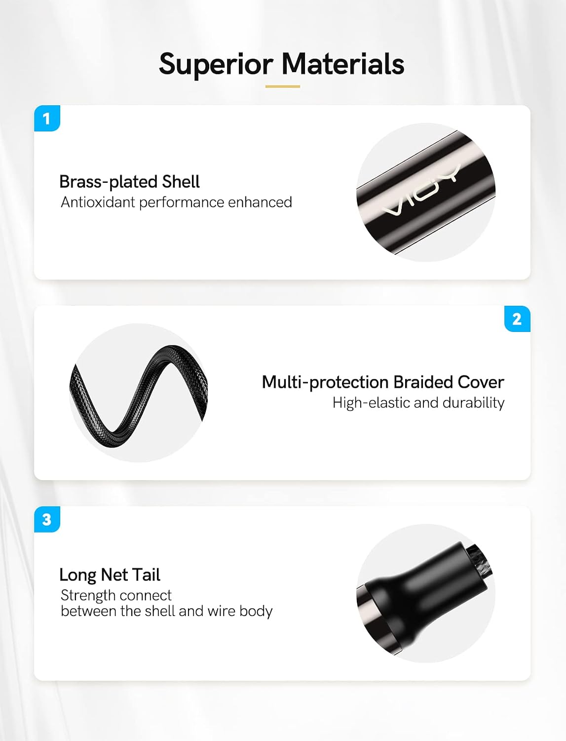 (20 5.1 VIOY Coaxial Digital Audio Cable FT), Subwoofer Cable RCA Male to Male HiFi SPDIF Stereo Coaxial Audio Cable