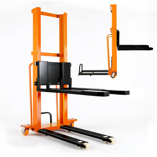 1,100 lbs Electric Lift Table Cart – 63" Max Lift Height, 1,500W Hydraulic Material Lift with 48V 10Ah Battery, Heavy-Duty Pallet Stacker & Lift Platform for Warehouse Loading Dock Logistics Workshop