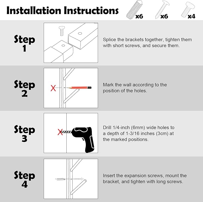 Skateboard Rack Wall Mount ??Skateboard Wall Hanger, Snowboard Display Wall Mount, Ski Holder | 6-Floor Skateboard & Ski & Snowboard Storage Rack | Snowboard & Ski Lover Gifts