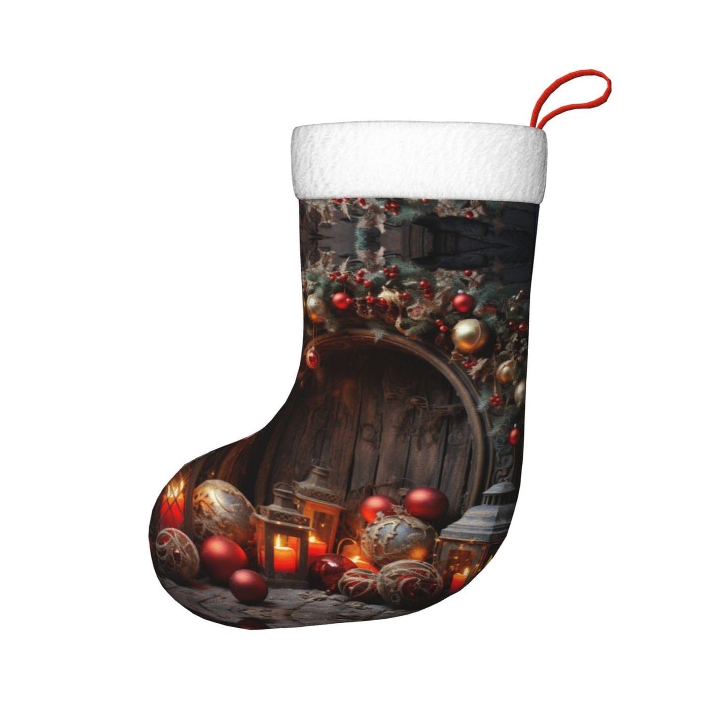 MYHSZTAH Christmas Decoration. Print Novelty Joyful Season Decorative Socks,Festive Ornament,Traditional Christmas Socks