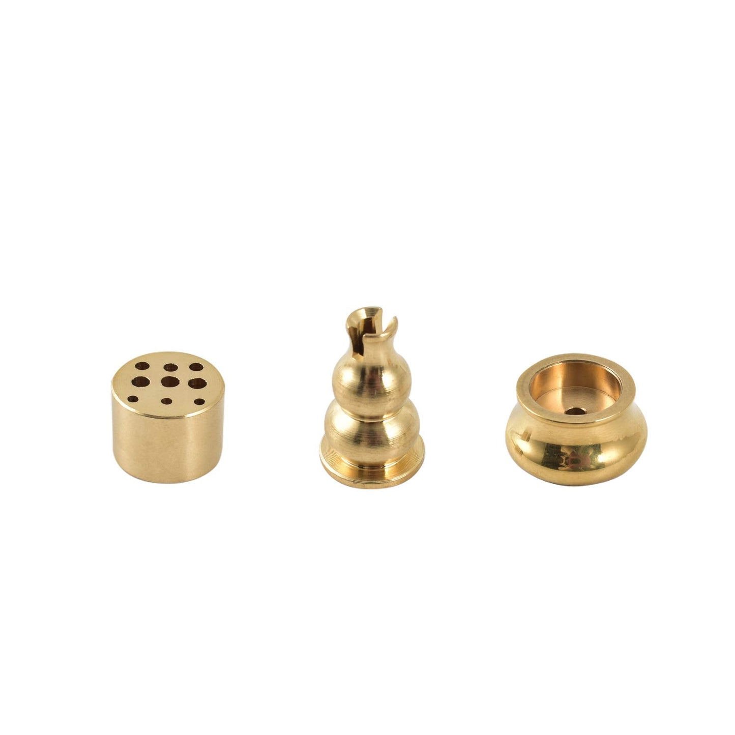 HOKPA Incense Burner, Copper Incense Holder Cone Holder Gourd Incense Burner for Joss Stick, Tower Incense, Incense Coil (3 Styles)