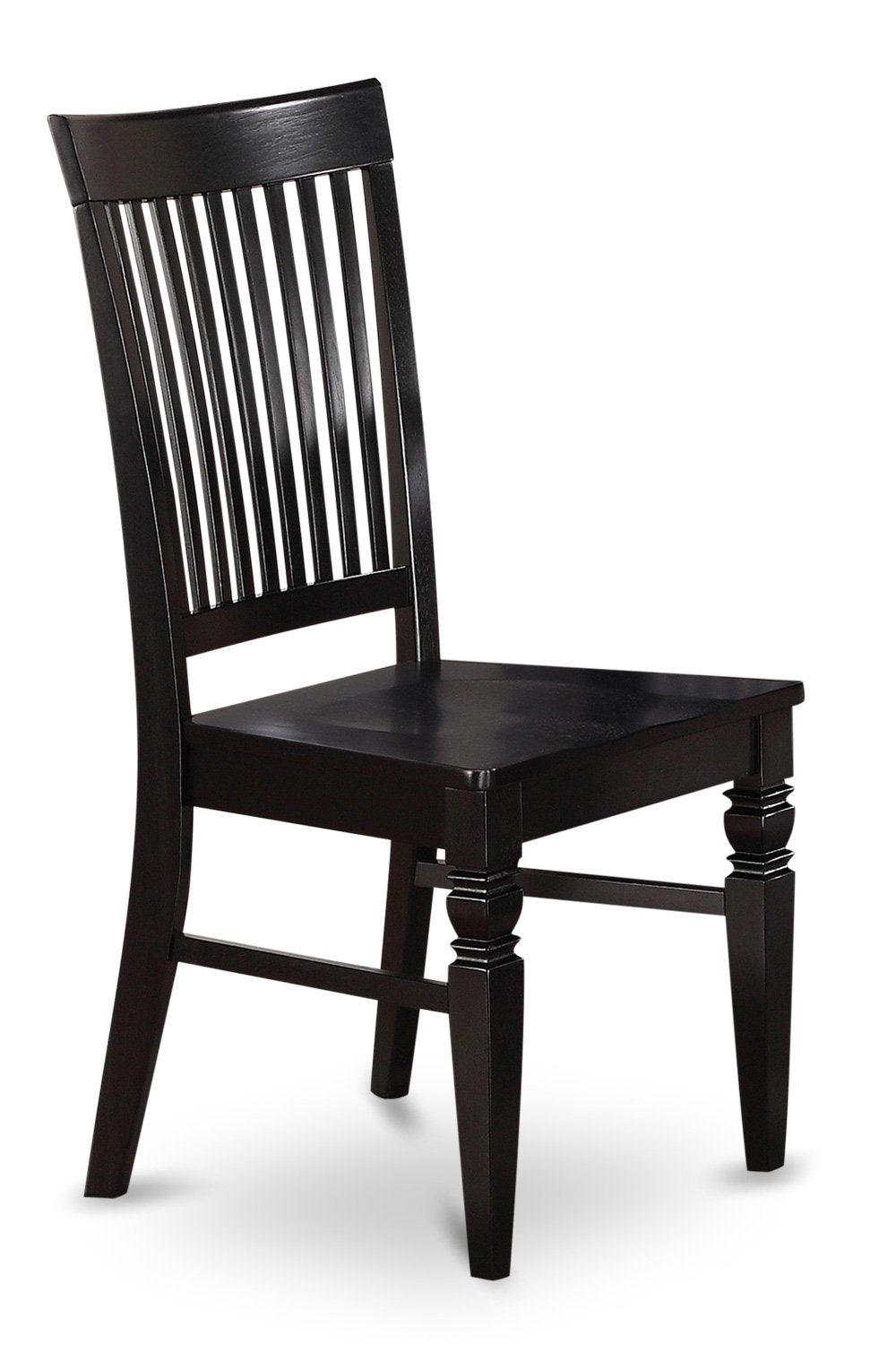 East West Furniture DUWE6-BLK-W 6 Piece Dining Set Contains a Rectangle Dining Room Table and 4 Kitchen Chairs with a Bench, 36x60 Inch, Black