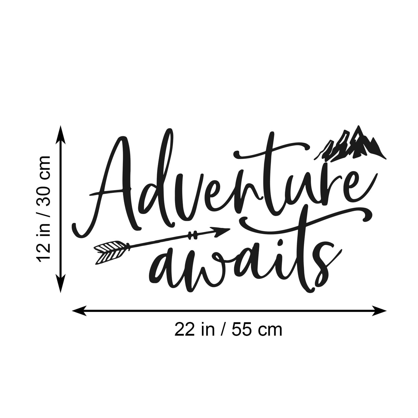Adventure Awaits Vinyl Wall Decal Inspirational Quotes Wall Art Lettering Bedroom Living Room Decor