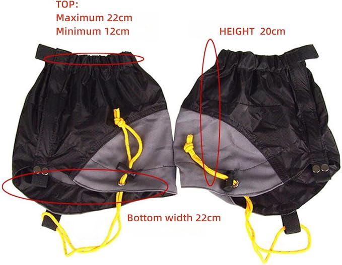 Short Leg Gaiters,Shoe Covers,Hiking Gaiters,Lightweight and Adjustable, Available in All Seasons,Waterproof,for Men and Women Hiking, Mountaineering,Walking, Hunting