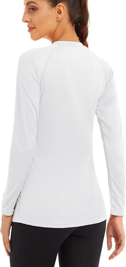 MAGCOMSEN Women's 2 Pack Long Sleeve Shirts UPF 50+ Sun Protection Quick Dry Swim Shirt for Rash Guard Fishing Workout