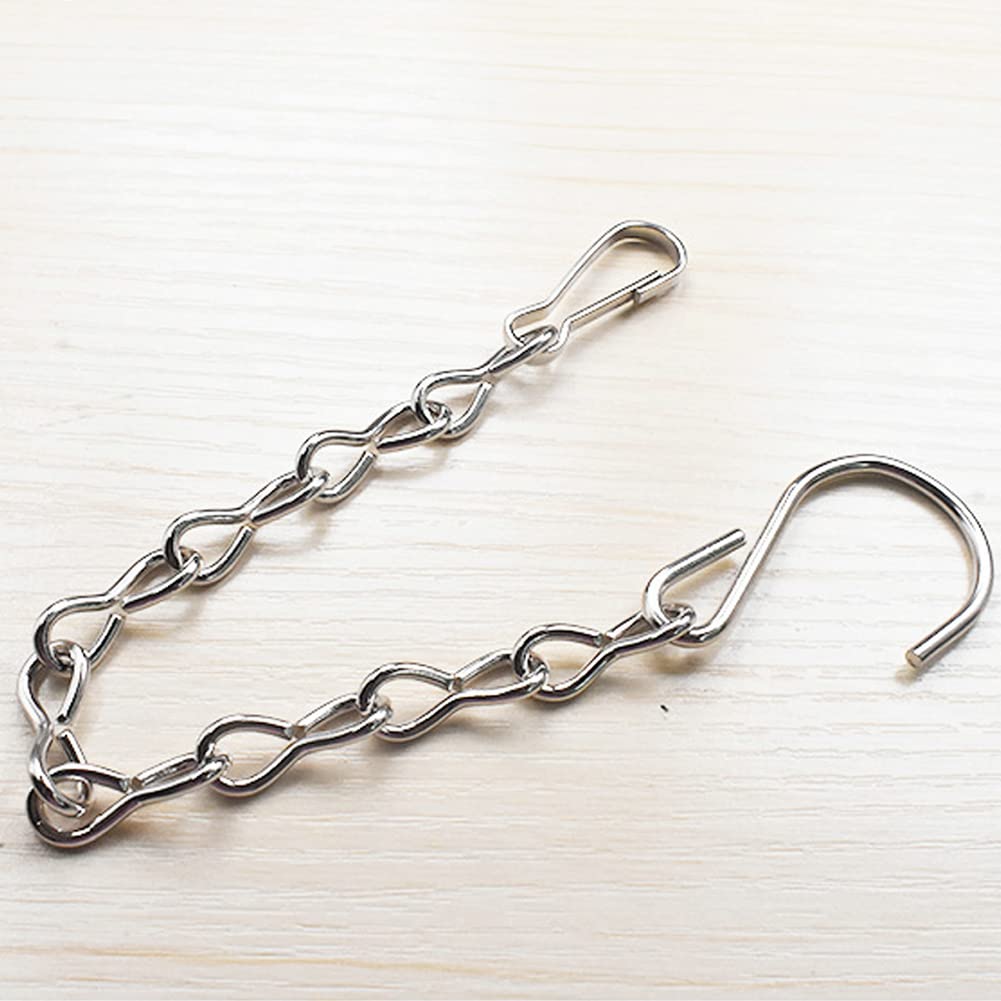 YINGFENG 10 Pack 9.5 Inch Silver Hanging Chains for Hanging Bird Feeders, Bird Houses, Planters, Baskets, Birdbaths, Lanterns, Wind Chimes, Billboards, Signs and Ornaments