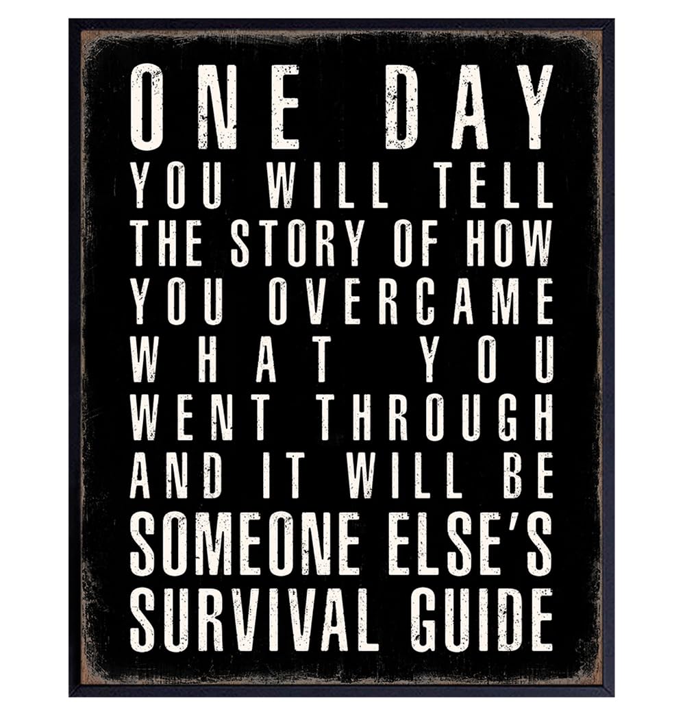 Black Office Decor Inspirational Quotes - Positive Quotes Posters for Men - Home Office Success Wall Art - executive Motivational Gifts for Him - Motivation Gym Wall Decor - Rustic small Wall Art Print