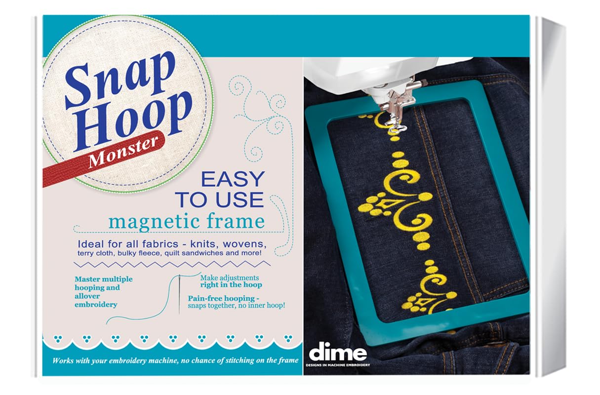 Snap Hoop Monster for Baby Lock/Brother (8" x 8") Magnetic Embroidery Hoop for Machine Embroidery