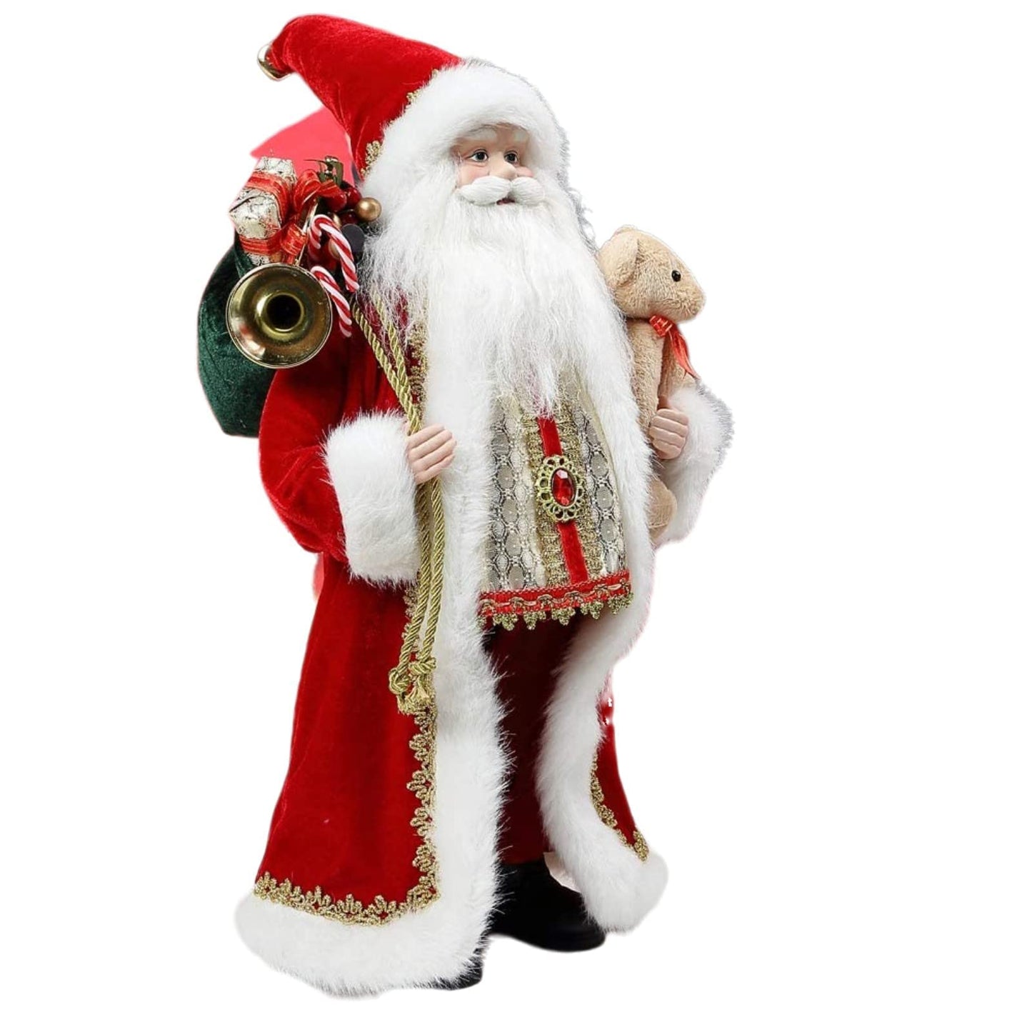 Uten 18" Santa Claus w/ Bear Christmas Decor Figure New Year/Holiday/Party/Home Decoration