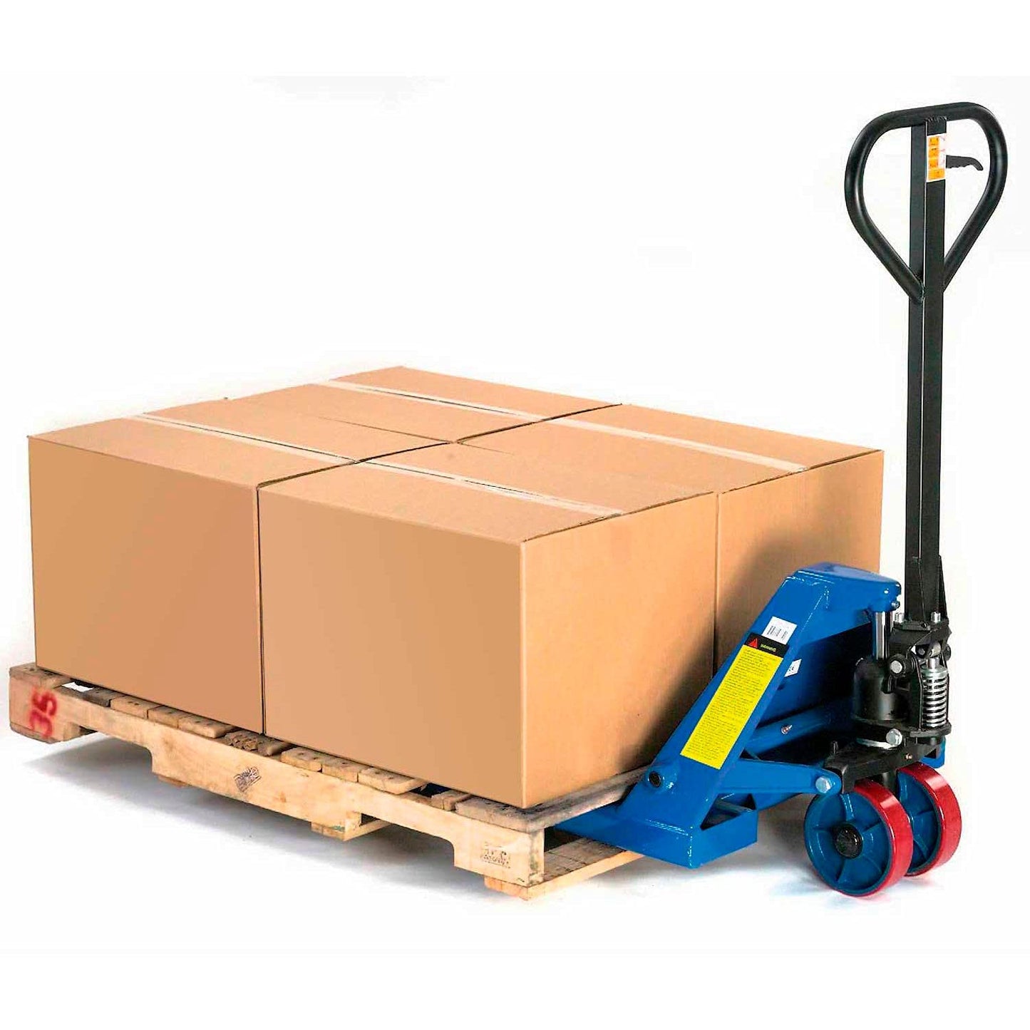 Global Industrial High Capacity Narrow Fork Pallet Jack Truck with 21" W x 36" L Forks, 6600 Lb. Capacity, Manual Pallet Truck for Warehouse, Manufacturing and Retail