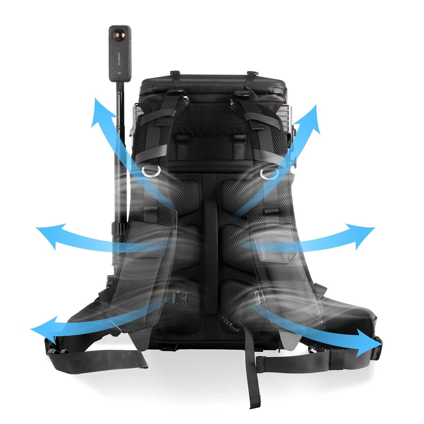 COALAX Lancer300 Pro Camera Backpack with 300W Power Station, Modular Creator Backpack with Magic Arm for Hands-Free POV Filming, Exoskeleton Camera Bag for Photography & Outdoor Production (Green)