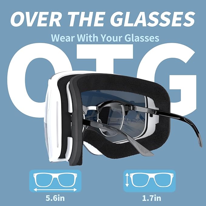 Ski Goggles for Men Women Adult & Youth, OTG Snowboard Goggles Anti Fog, Snow Goggles UV Protection Wide Vision