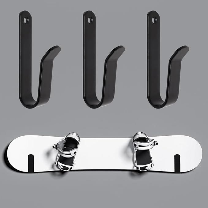 Snowboard Wall Mount, Horizontal Snowboard Hanger Rack Heavy Duty Garage Wall Rack 8pcs