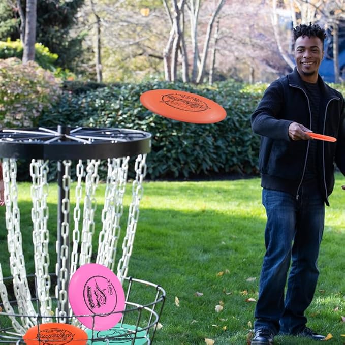 X-UFO Disc Golf Set - Disc Golf Pro Starter Set 3 Pack with Putter,Driver,Mid-Range,Mini Discs,157-175g for Training & Outdoor Sports (TPE-3RBY)