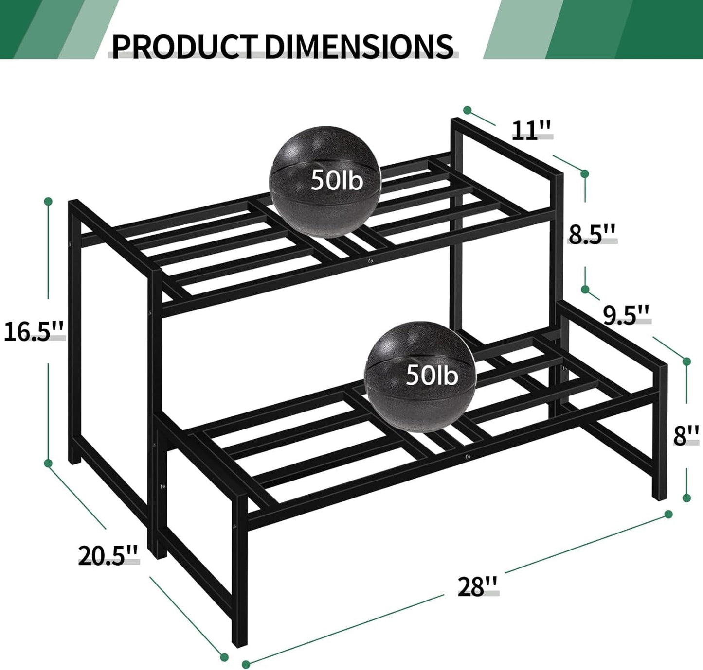 Lilybud--lily Plant Stand Indoor Outdoor, 2-Tier Wrought Iron Plant Stands, Stackable Metal Plant Shelf Decorative Outdoor Flower Stand Heavy Duty Pedestal Stands for Garden Deck Living Room, Black