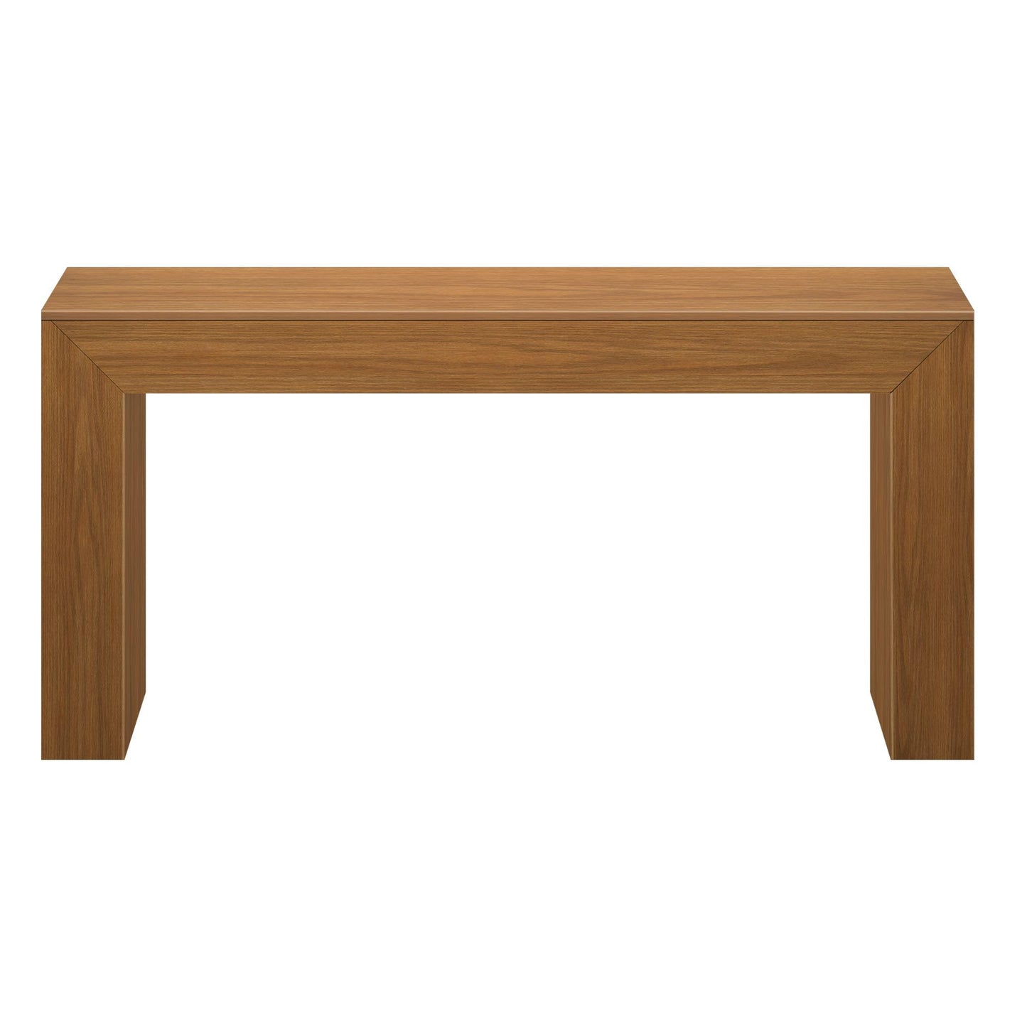 Plank+Beam Grand Console Table, 66 Inch Modern Solid Wood Sofa Table, Narrow Entryway Table for Hallway, Behind The Couch, Living Room, Foyer, Pecan Wirebrush