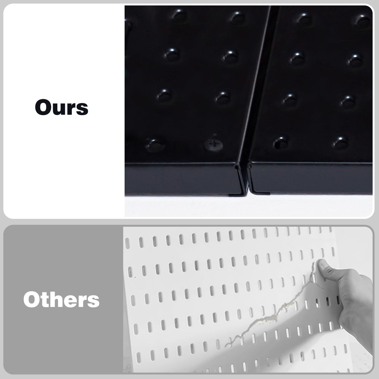 Pegboard Smith 48x24 inch Black Metal Pegboard Kit for Wall Organization with Hooks, Garage Storage Bins, and Utility Tool Board, Efficient Tool Organizer Peg Board