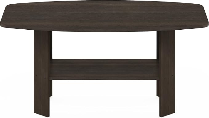 Furinno Simple Design Coffee Table, Dark Brown
