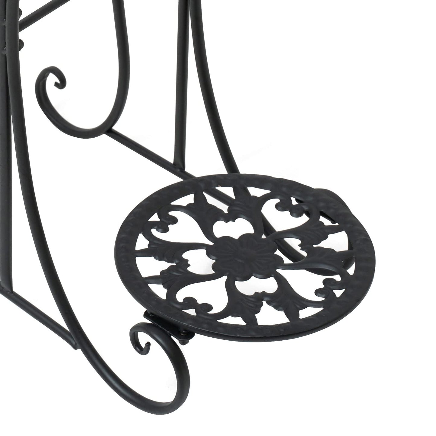 njxbrek 4 Tier Plant Stand, Plant Stand Indoor Outdoor Shelf Metal Holder Pot Rack, Flower Pot Holder Display Racks for Garden Patio Lawn Balcony Office