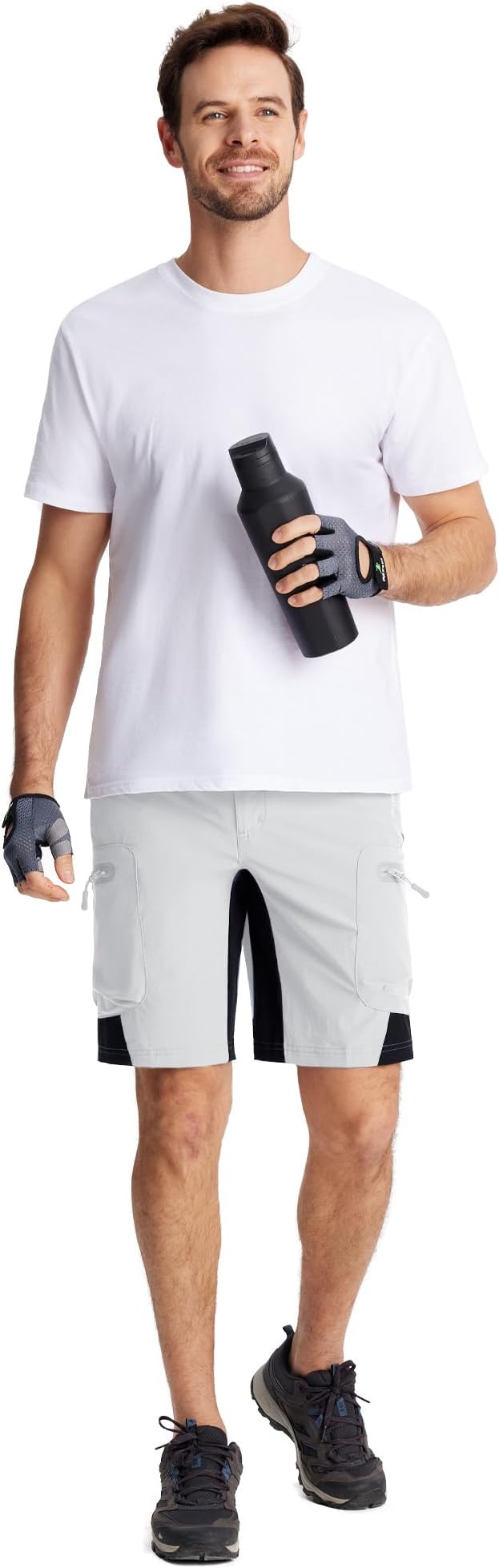 CRYSULLY Men's Hiking Cargo Shorts Outdoor Summer Lightweight Quick Dry Casual Shorts with 5 Pocket