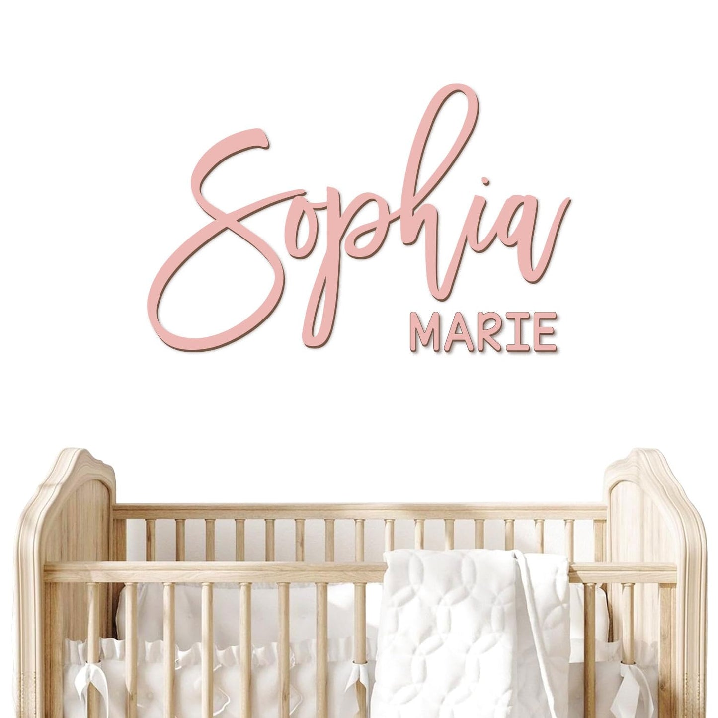 Personalized Name Sign for Nursery - Custom Wooden Name Signs for Kids Room, Personalized Nursery Name Sign - Perfect Baby Room Decor, Wall Name Decoration & Wedding signs, Family Name Signs