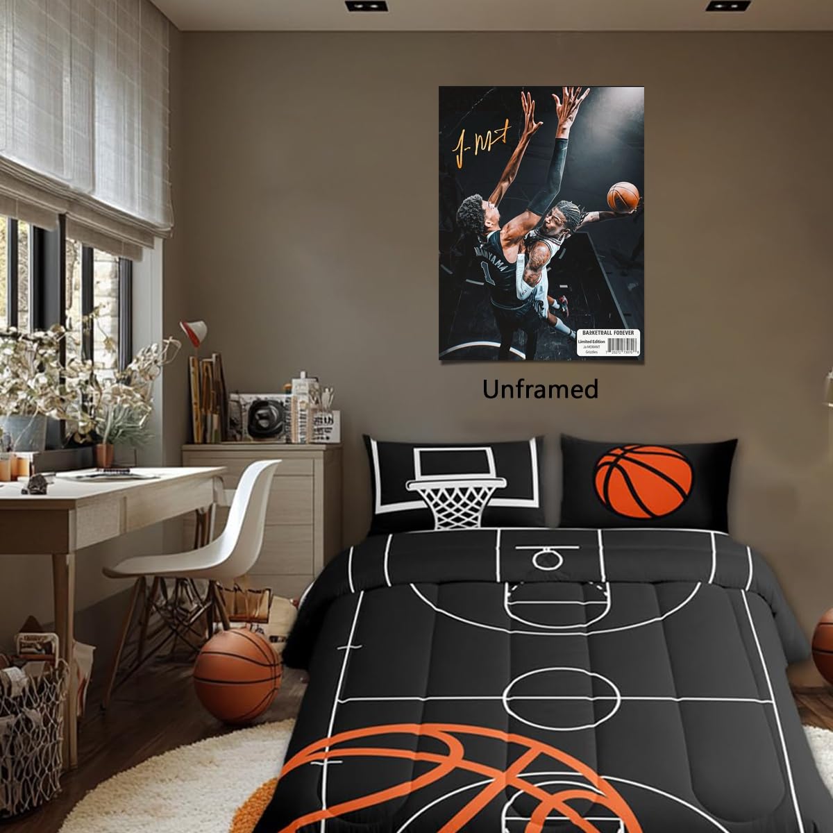 MENKARWHY Ja Morant Signed Poster For Kids Room Bedroom Wall Decor-Basketball Superstar Posters Canvas Art Print Picture For Teen Boy Fans Birthday D3gifts