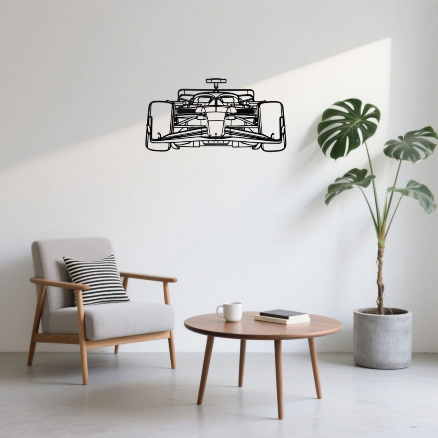 JBCHUCI F1 Wall Art Metal - Formula 1 Race Car Silhouette Wall Decor for Garage, Teen Boy Room, Man Cave, Bedroom - Unique F1 Gift for Men, Car Lovers & Motorsport Fans (15.7"x8.7")