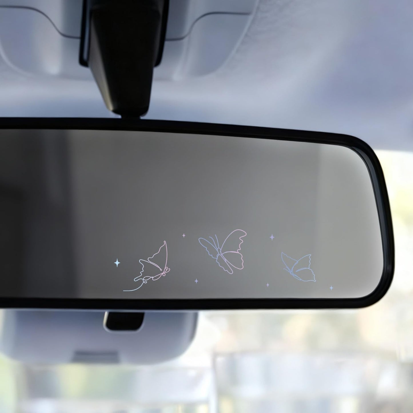 Butterfly Gifts for Friends Work Bestie Soul Sister Coworker Christmas Gifts Purple Butterfly for Women Birthday Presents Valentines Day Gift 2 pcs Rear View Mirror Stickers Car Rearview Mirror Decal