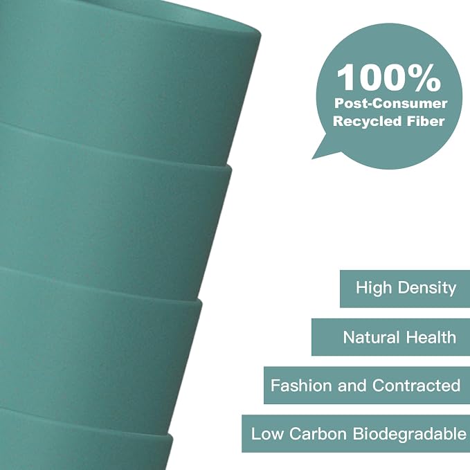 Homienly Plastic Cups Reusable 8 PCS Wheat Straw Cups a Good Alternative Drinking Glasses Cup Plastic Glasses Unbreakable Reusable Dishwasher Safe Cup Microwave Safe Cups with Green Color (20 OZ)