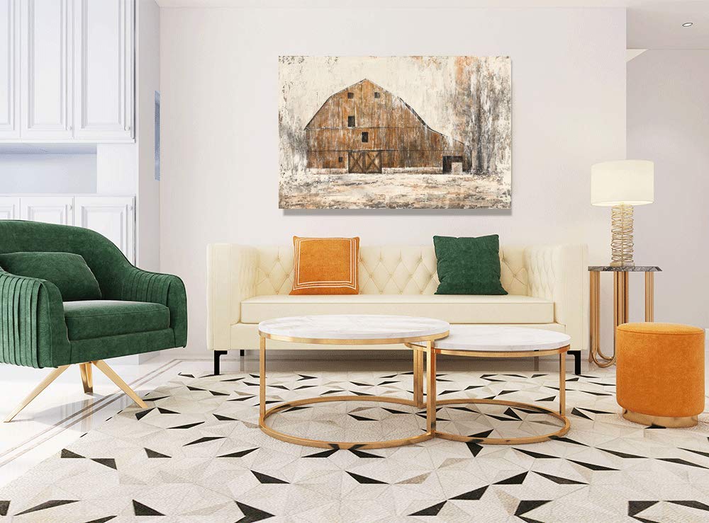 Yihui Arts Farmhouse Rustic Wall Decor Canvas Wall Art Painting Pictures for Dinning Room