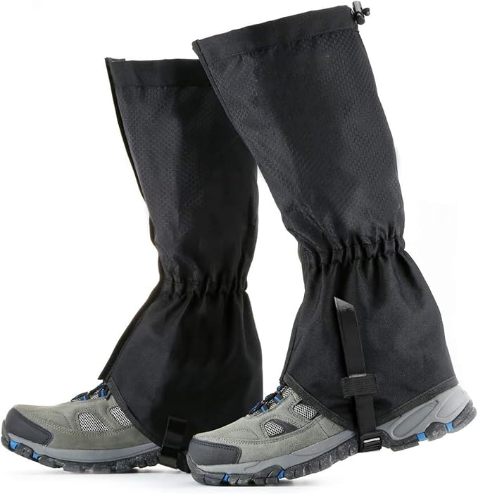 Adjustable Snake Gaiters for Men Women,Snow Boot Guard Gators,Shoe Gaiters,Waterproof Hiking Gaiters for Hunting,Running,Snow,Mountain Climbing,Yard Work